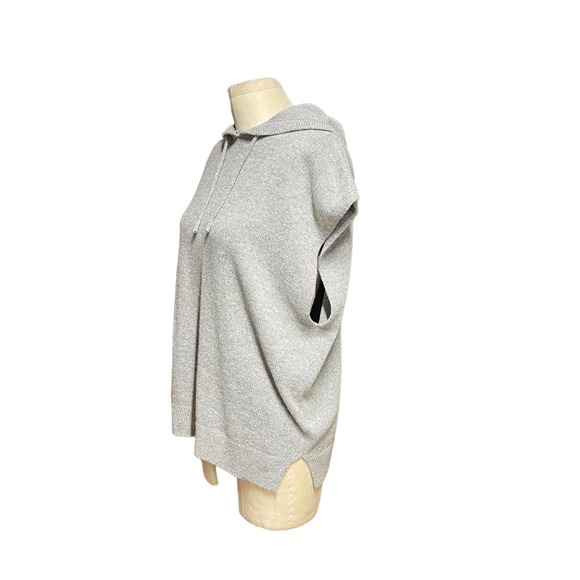 Frankie Shop Juno Sleeveless Knit Hoodie Grey Melange Size XS/S - Picture 5 of 12